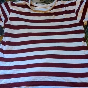 Red and white striped shirt (Denim and Flower)